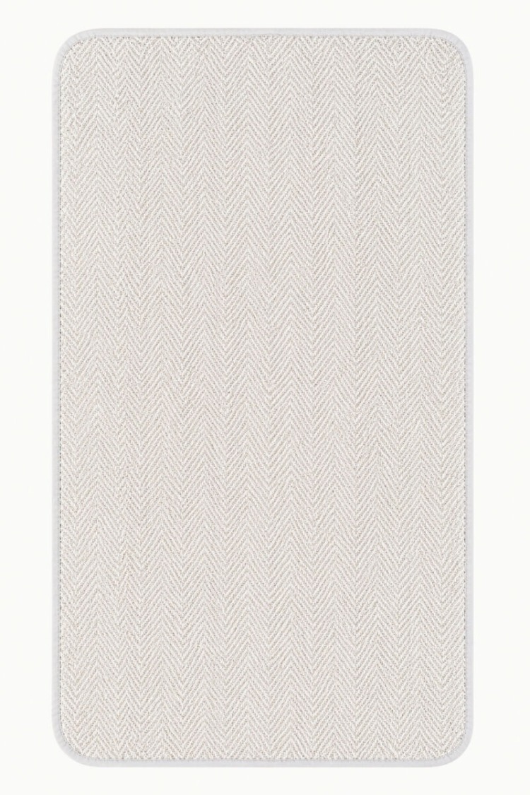 S06_2575 Sisal Halı İnce Bordür | Bej Banyo 50x60cm