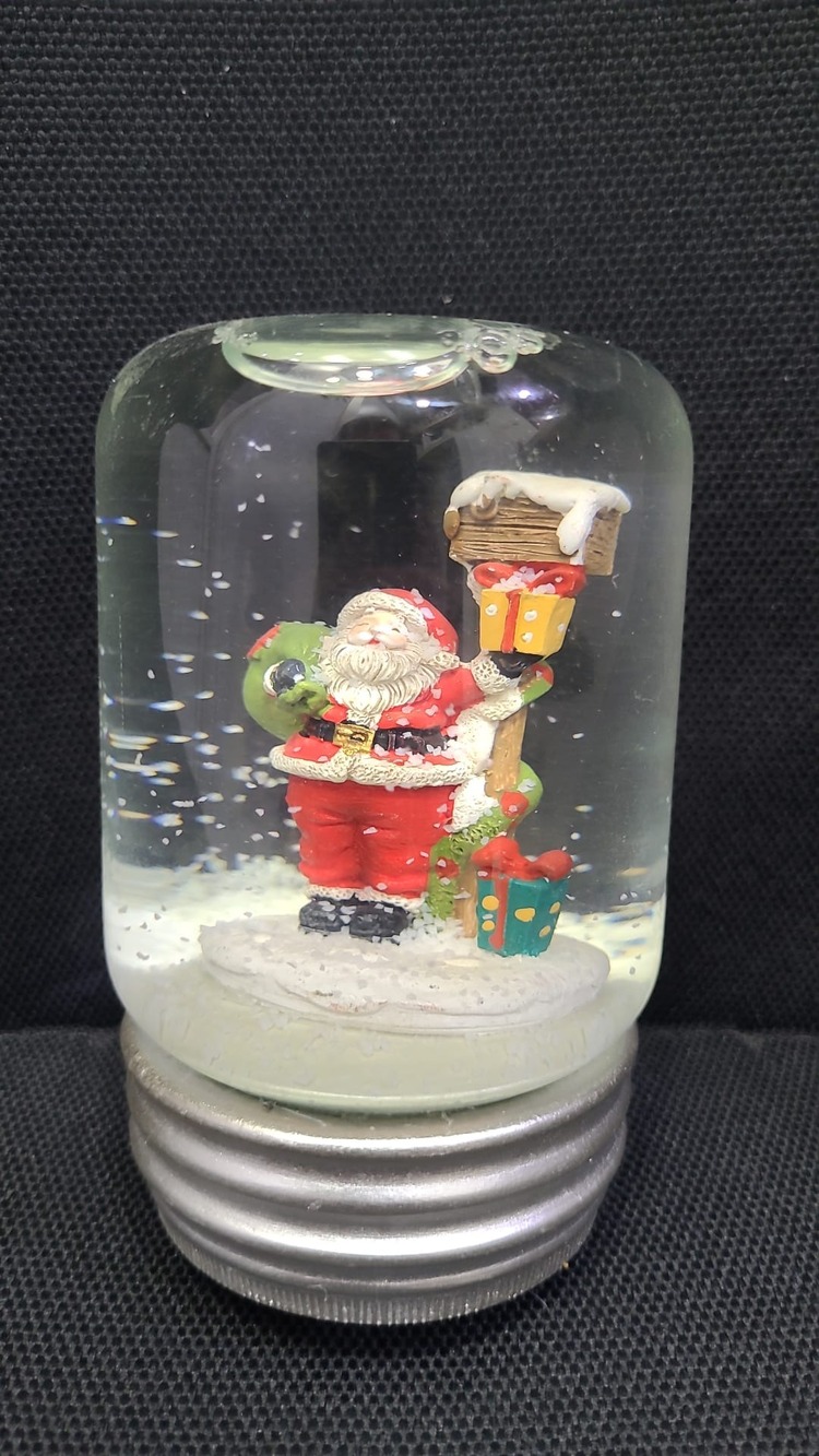 NGP-2010 Kavanoz Kar Küre Mutlu Noel Baba Yılbaşı Design Fanus Konsept 1 Adet