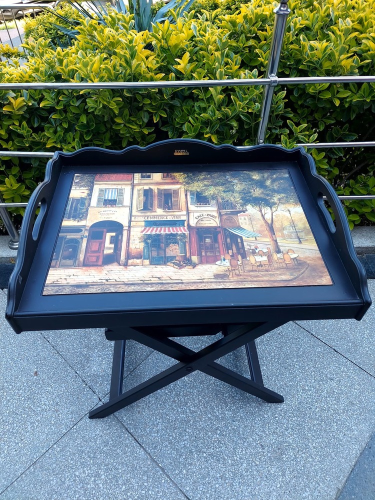 77056c Sehpa MDF Ahşap Çıkarılabilir Ayaklı Yatak Tepsili 58cm Confection Commerce 1 Adet