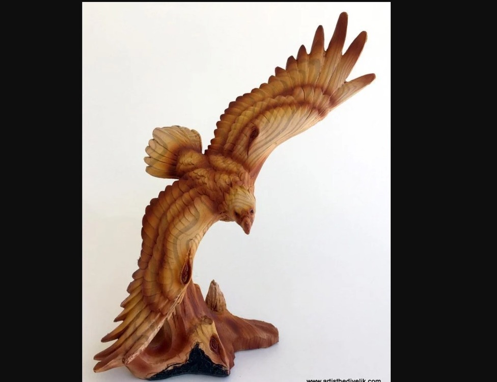 GP2073 Kartal Biblo Dalışa Geçen 25cm Hayvan Figür Heykel Babaya 1 Adet