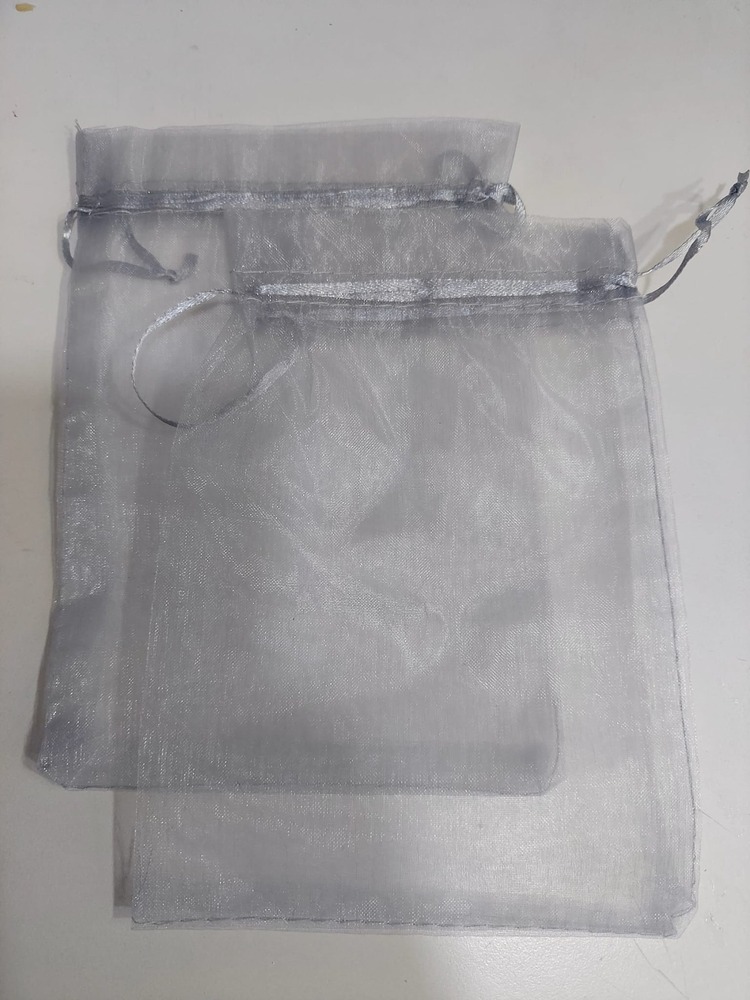TEKLIC8816 Gri Boy 18x12cm Tül Kese Şeffaf Hıdırellez Takı Altın İçin Düğün Davet 1 Adet