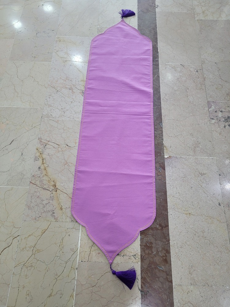 A66792 Es Dekor Runner Püsküllü Çift Taraflı Kullanım 140x45cm Ev Dekorasyon 1 Adet