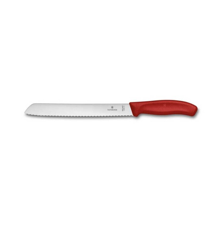 VT 6.8631.21B Victorinox Mutfak 21cm Kırmızı Ekmek Bıçak Blisterli Paket SwissClassic 1 Adet