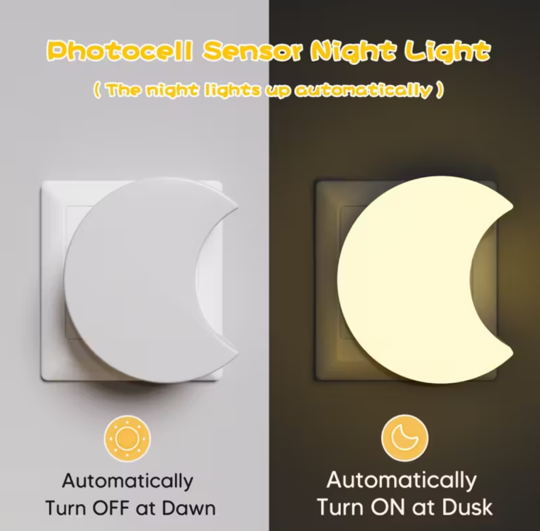 YP7302877 Ay / 2 Adet Akıllı LED Gece Lambası Otomatik Açma/Kapama Sensörlü