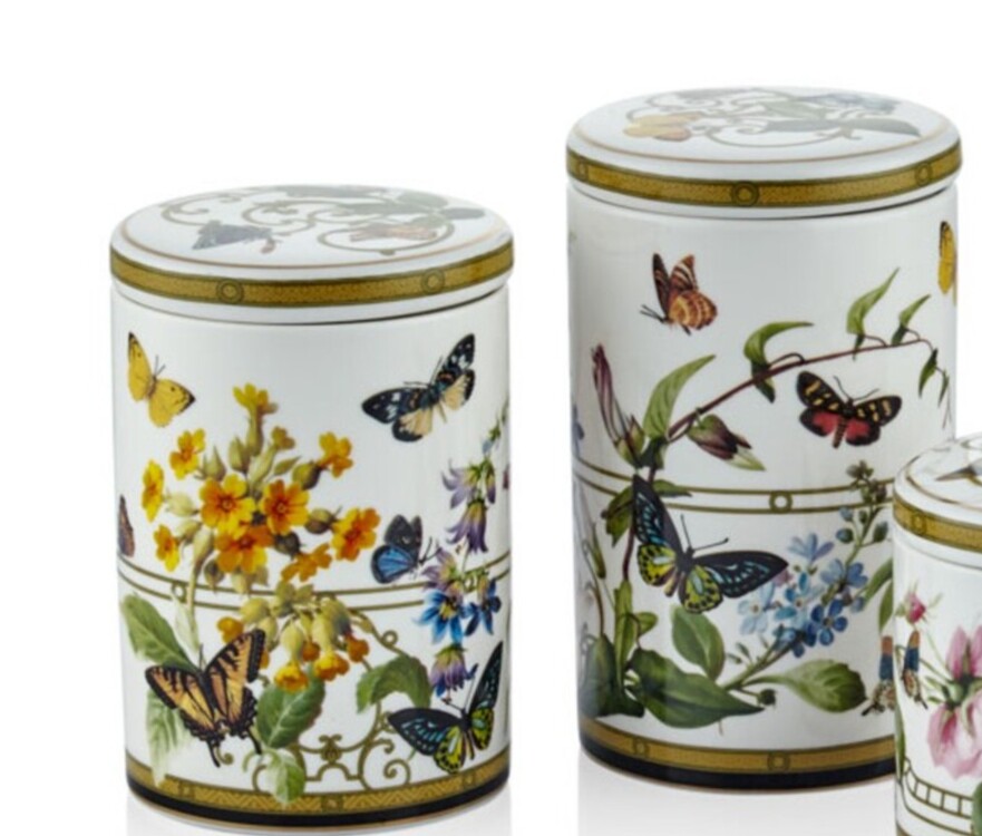 A1BSF-1902MG Muse Garden 2'li Kavanoz Set 16cm 13,8cm Porselen Vakum
