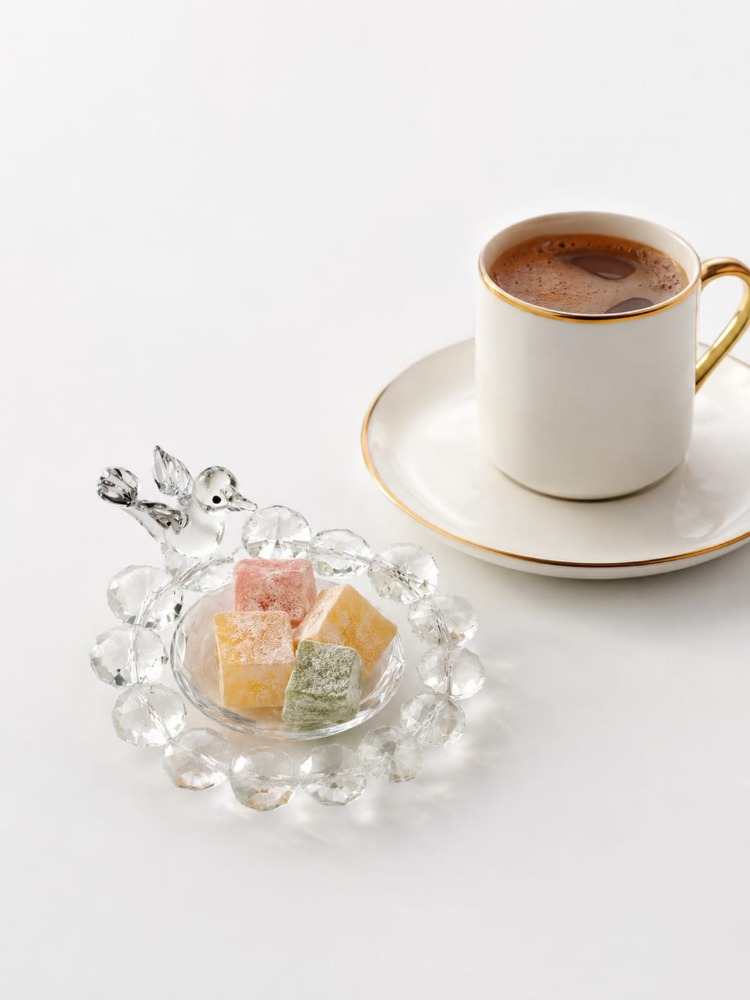 A9189-G gümüş kuşlu küçük lokumluk 10x8x4cm