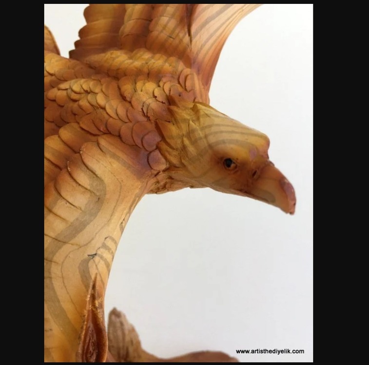GP2073 Kartal Biblo Dalışa Geçen 25cm Hayvan Figür Heykel Babaya 1 Adet