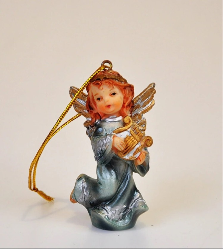 B89651 Asılan Melek Koyu Kahverengi Biblo Dekoratif Obje Ev Dekorasyon 7x3,5cm 1 Adet