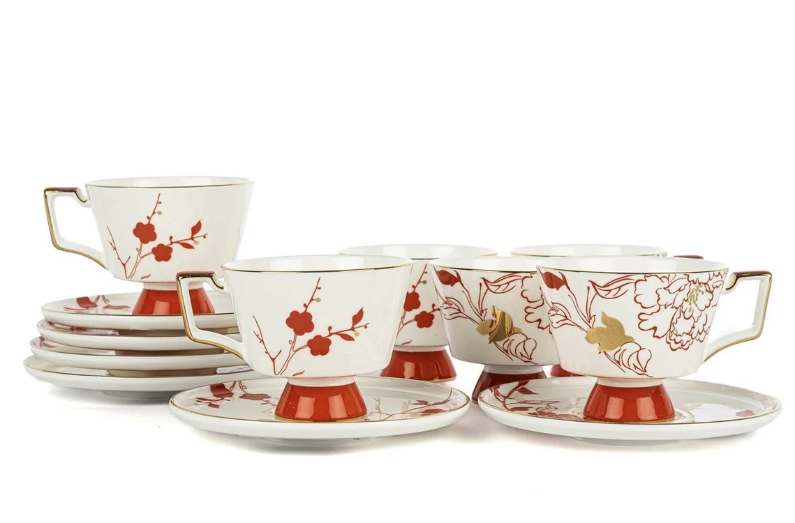 P367.389406 Poppy 2'li Kahve Fincan Set 90cc Butik Porselen Mutfak