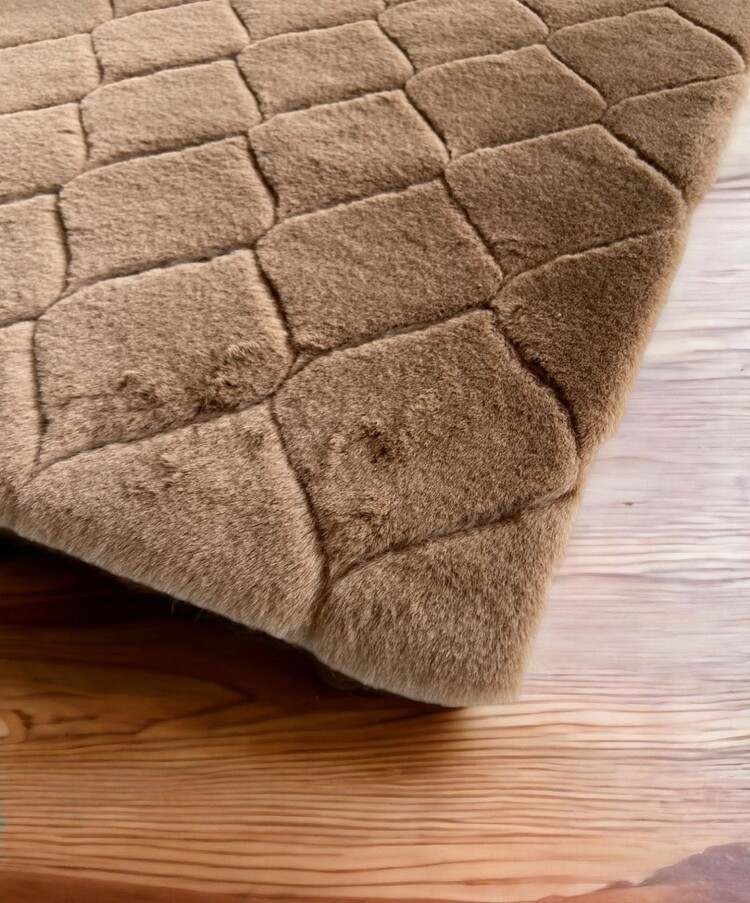 CD0014BANYO_72213 Comfort Diamond No:2 | Kahve 45 x 75 cm Banyo Halı
