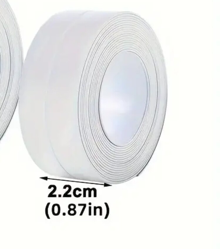 WA42203 Beyaz (uzunluk 1.5m, genişlik 2.2cm) Mutfağa Özel Su Geçirmez Bant Lavabo
