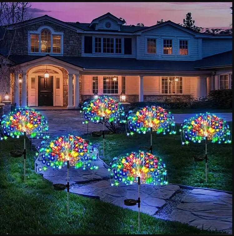 RP13706 150LED / Çok renkli Fachoi Güneş Enerjili Havai Fişek Işıkları 1 Adet