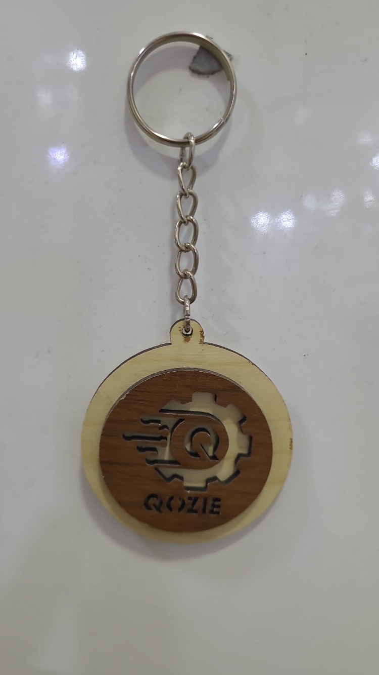 A130120262026 Çift Taraflı Ahşap Metal Anahtarlık 1 Adet