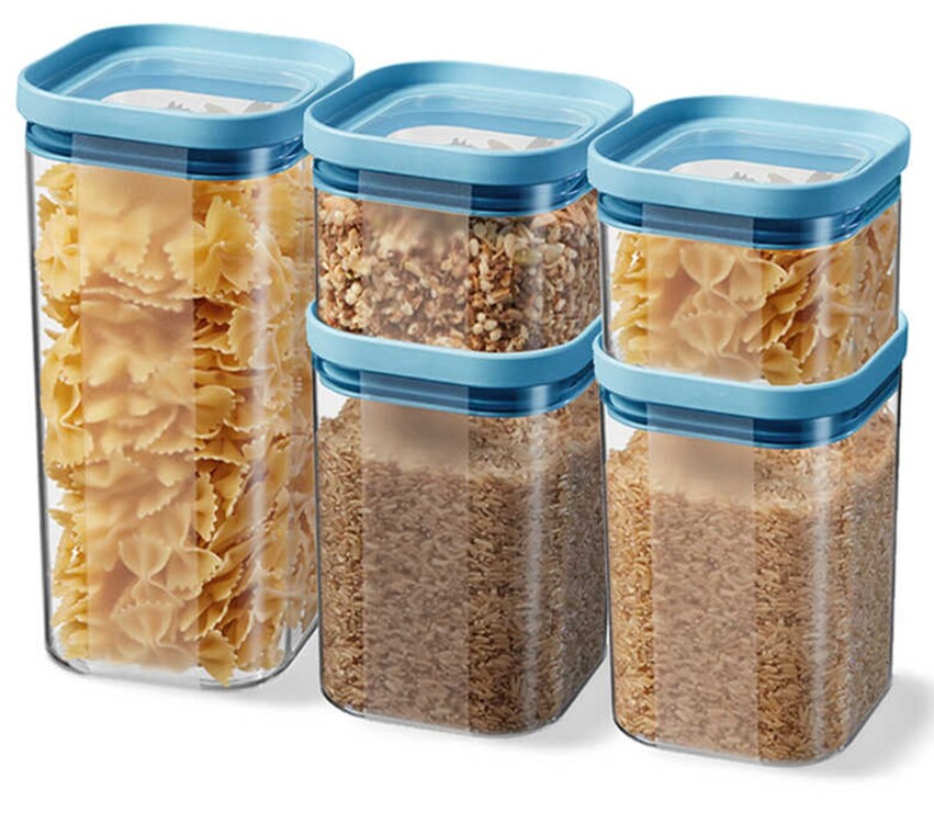 M-SK07-16-02 Seoul Kuru Gıda Saklama Kabı 1200 ML - 11 x 11 x 16 CM