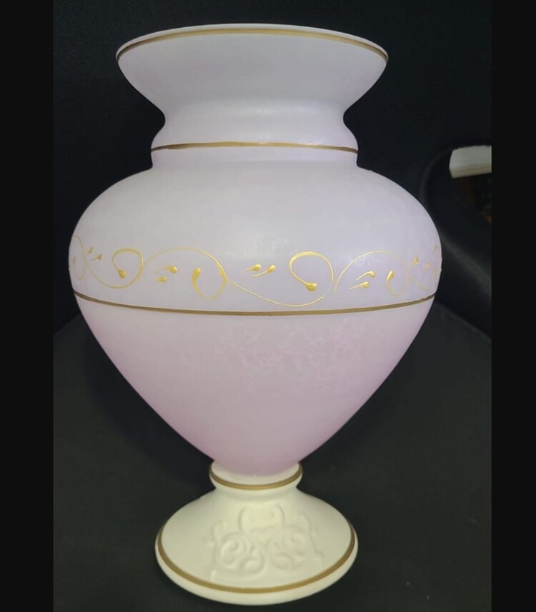 G193418092025 Cam İtalyan El Yapım Vazo Büyük 29cm 1 Adet