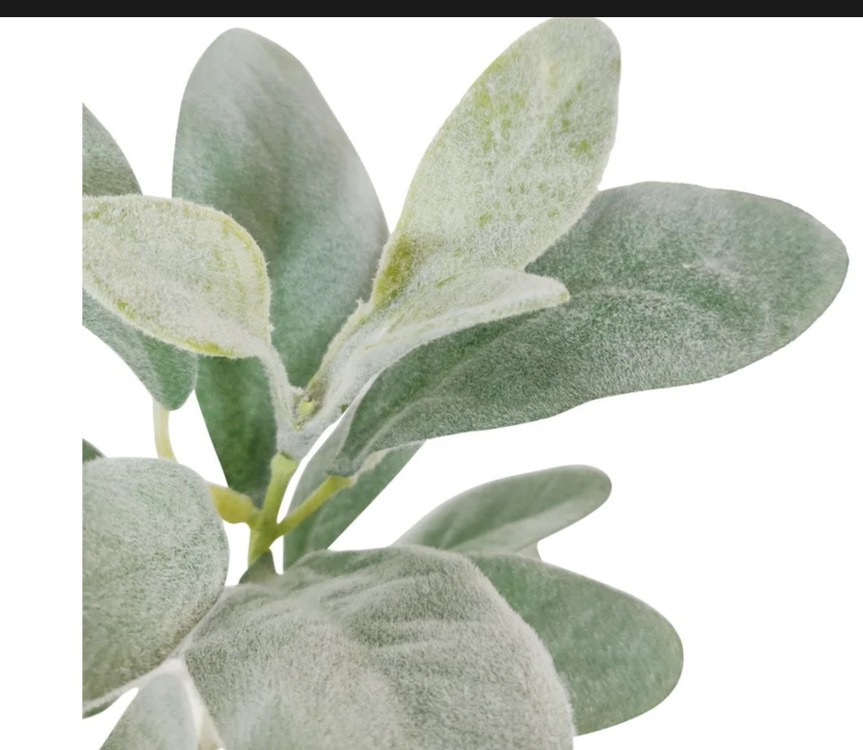 A33-2105 Yapay Çiçek Kuzu Kulağı Lamb's Ear Spray Flocked 28inch Yeşil 1 Adet