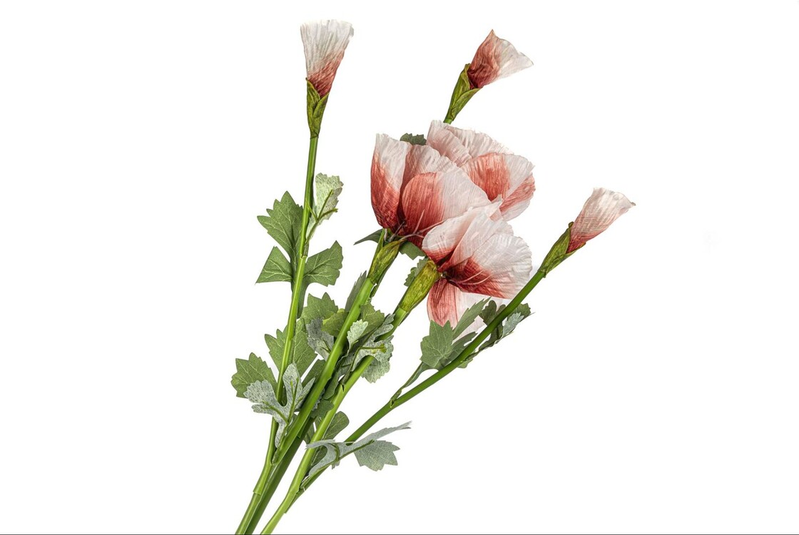 P358.374969 Beyaz Pembe Yapay Çiçek 90cm Dekorasyon
