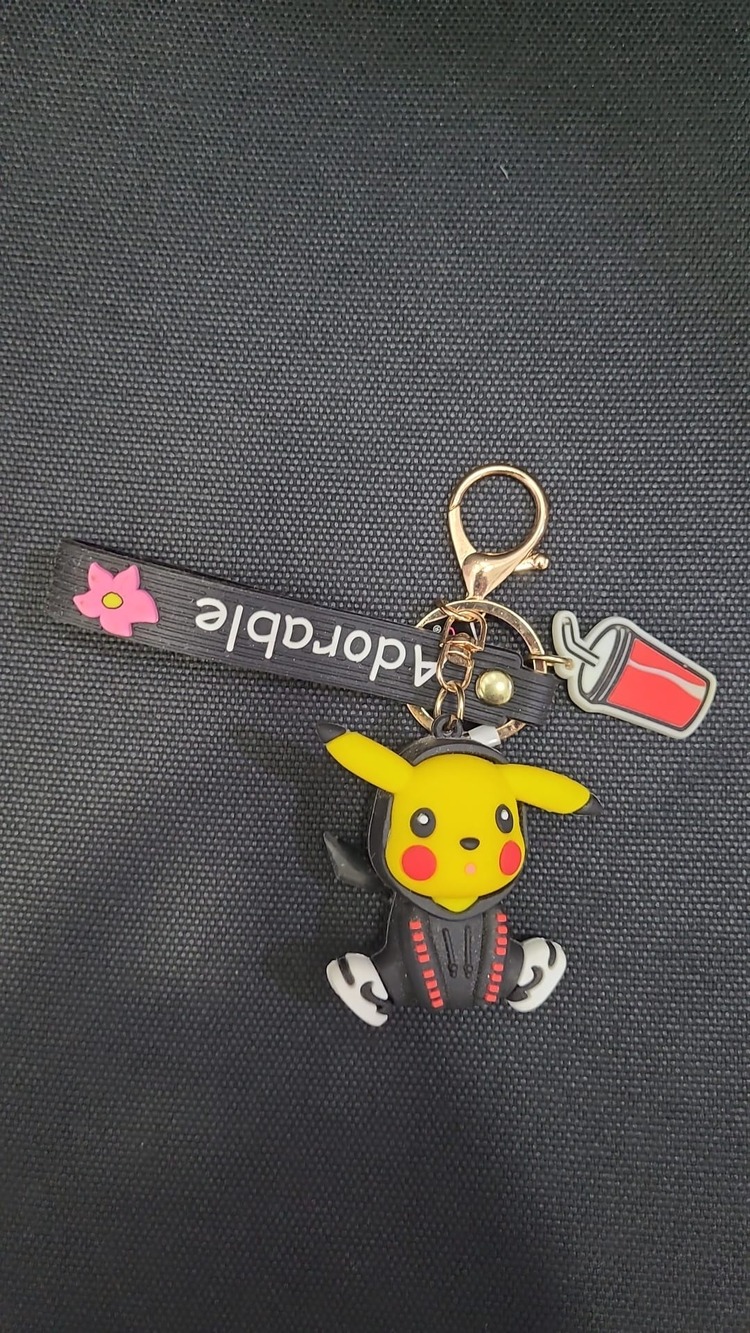 PICAGP-2724 Gift Point Anahtarlık Hediyelik Silikon Çanta Aksesuarı Pokemon Pikachu Hoodie 1 Adet