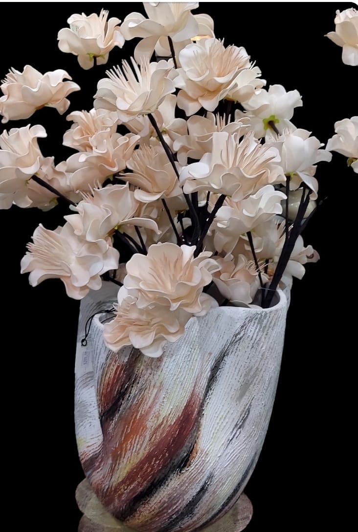 P264.369484 Krem Lilyum Yapay Çiçek 95cm Dekorasyon Gerçekçi 1 Adet