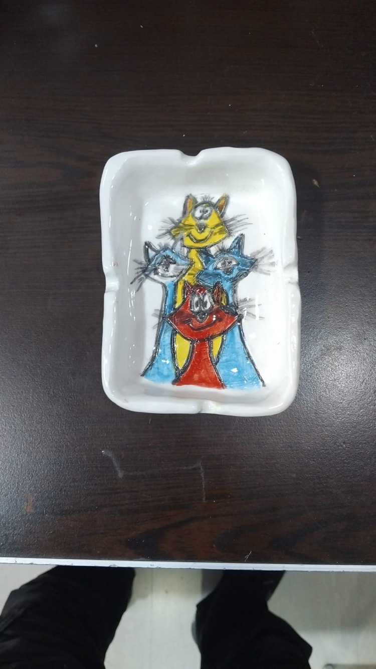 0603202620207 8x11 cm Küçük Küllük Seramik El Yapımı 1 Adet