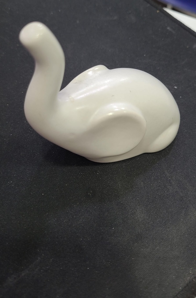 A220839 Porselen Beyaz Fil Biblo 9cm Ev Dekorasyon Gereç 1 Adet