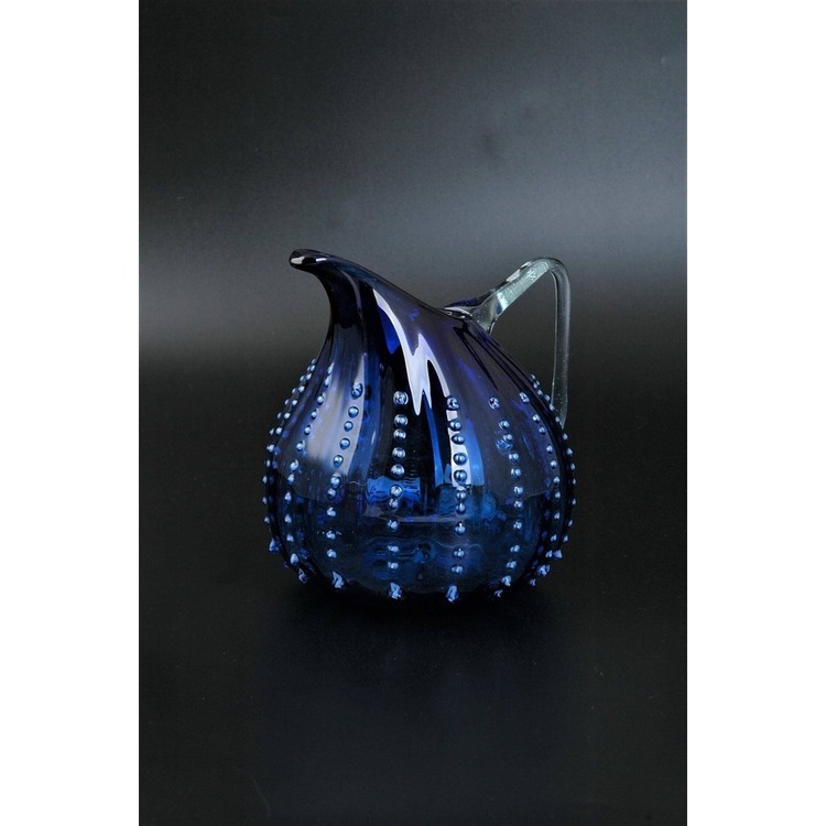 EGSURR Sofra İçin Sunum El Yapımı Cam Eğik Sürahi Dekoratif 15x15x12cm 1 Adet Rastgele Renk
