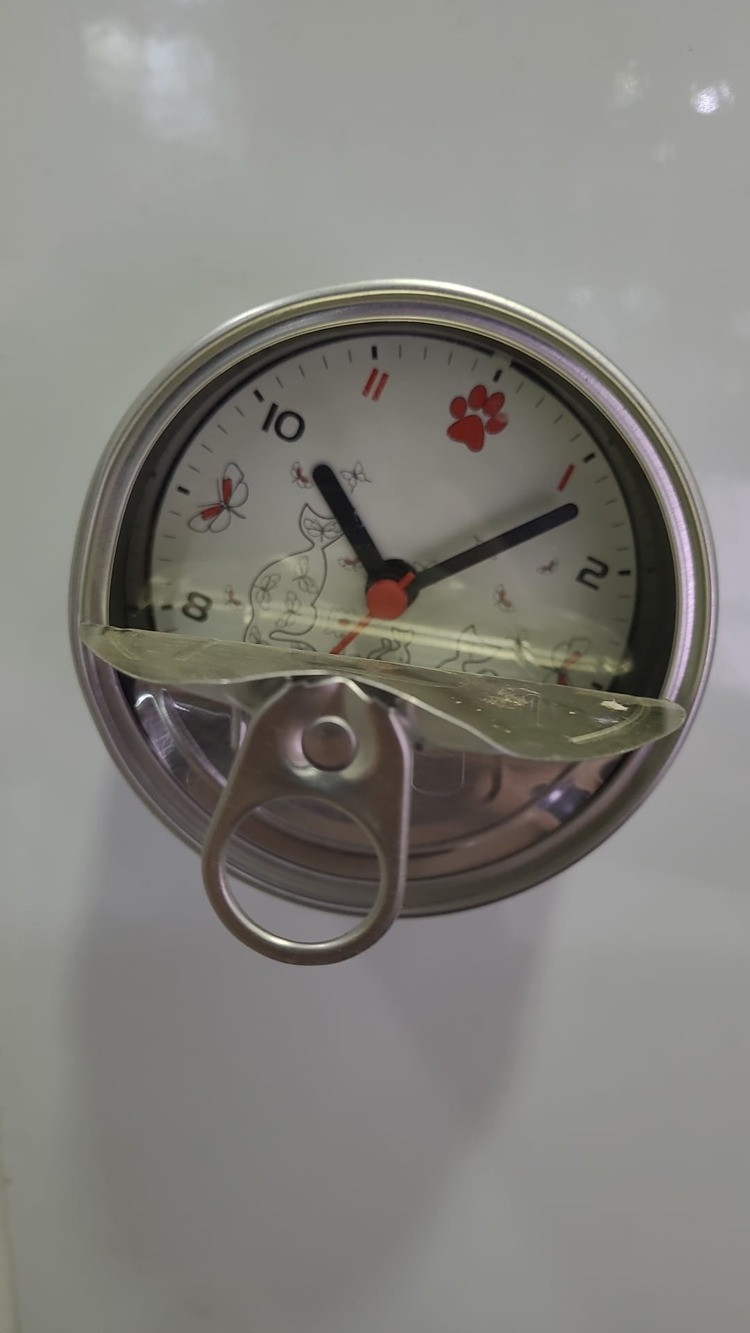 AÇIK45.lun.cat.4 Yarı Açık Magnet Konserve Saat 1 Adet
