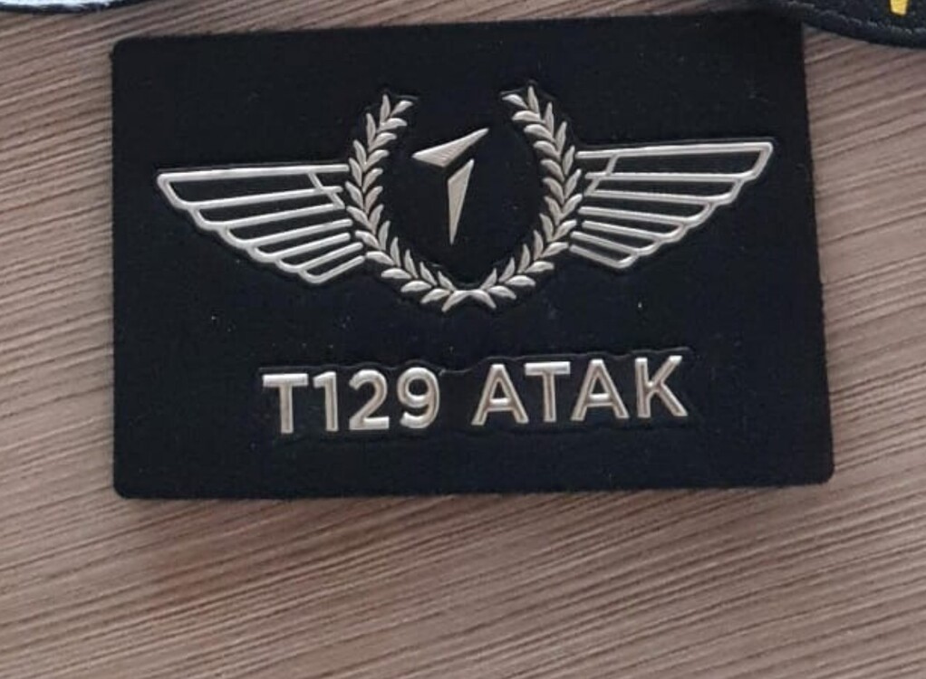 P-00571-STD-STD T129 ATAK İsimlik Peç (Tırtıklı Cırtlı, Cırt Karşılığı Hariç)