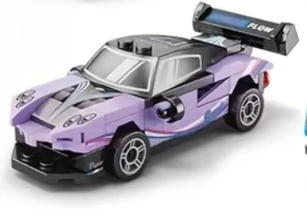 9140-7 Stil Spor Araba Süper Yapı Blokları Modeli Yarış Arabası Model