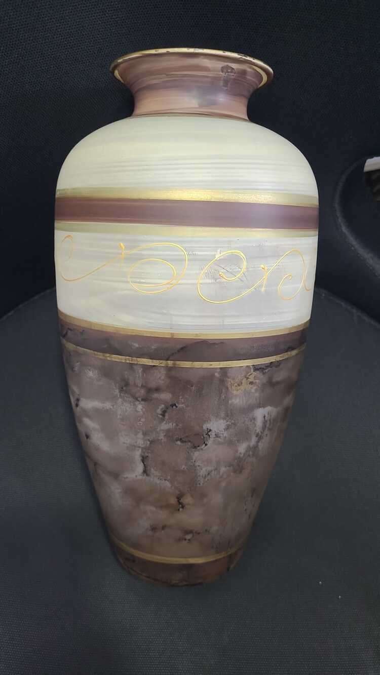F193418092025 Cam İtalyan El Yapım Vazo Büyük 30cm 1 Adet