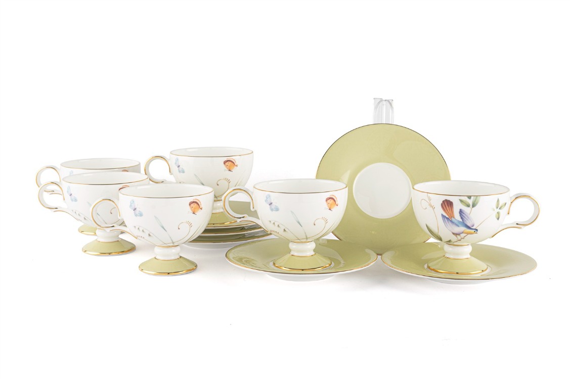 P367.117785 Green Garden 2Lİ Kahve Fincan Seti 90cc Mutfak > Butik Porselen