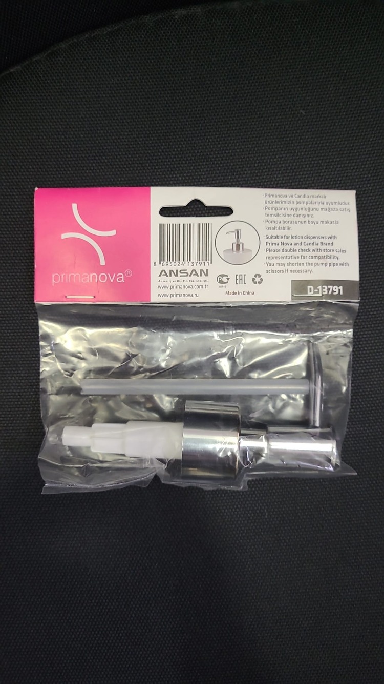 D-13791 Sıvı Sabunluk İçin Yedek Pompa Gümüş Banyo Parça Spare Pump For Lotion Bottle 1 Adet
