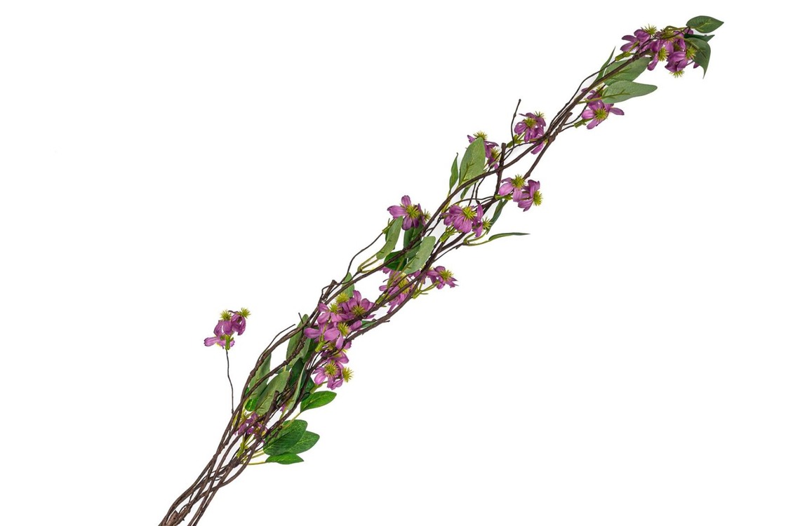 P358.374518 Mor Bahar Dalı Yapay Çiçek 100cm Dekorasyon Gerçekçi 1 Adet