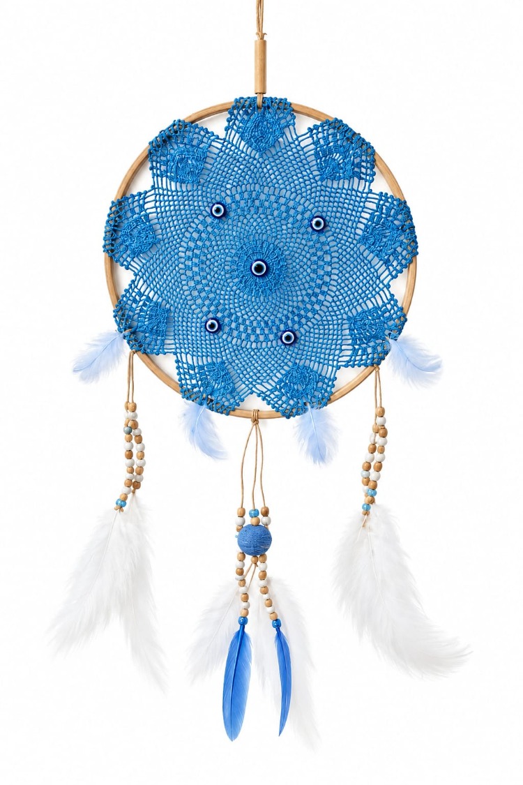 181808092026 Mavi 26 cm büyük dream catcher