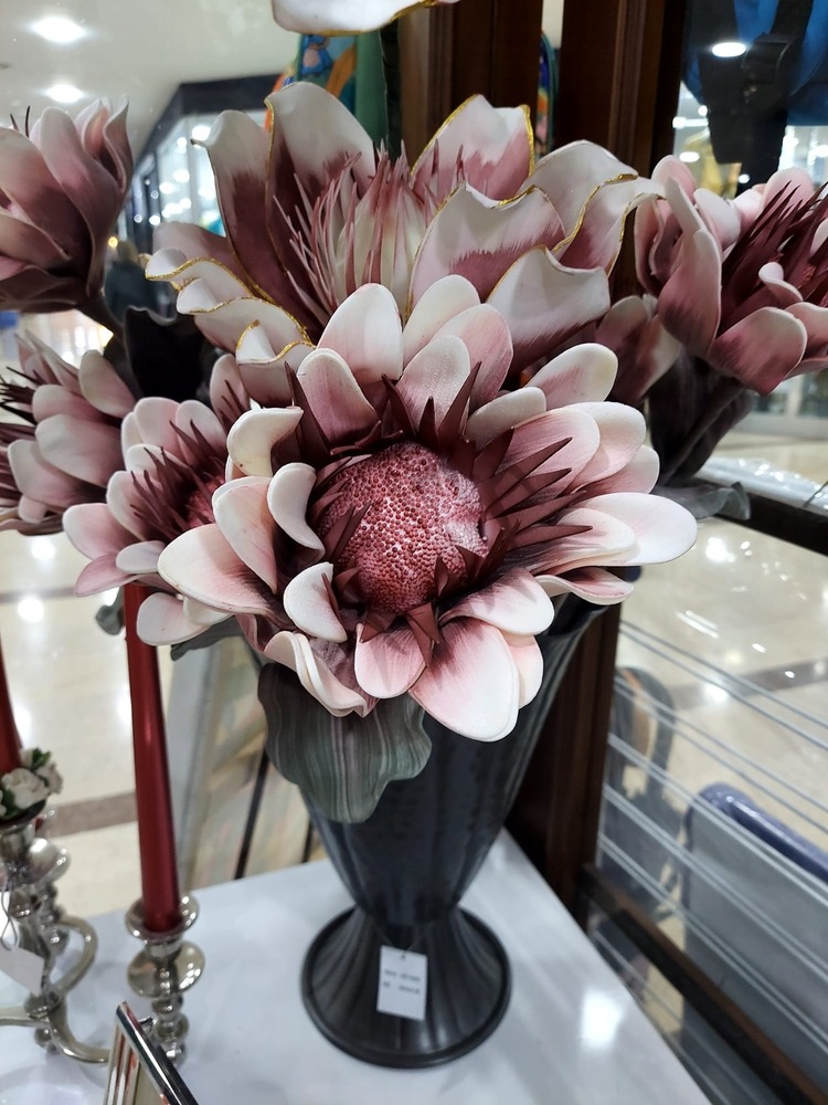 1LF-12750A Günebakan Pembe Beyaz 90cm Decorative Dekoratif 1 Adet