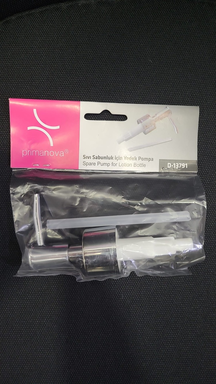 D-13791 Sıvı Sabunluk İçin Yedek Pompa Gümüş Banyo Parça Spare Pump For Lotion Bottle 1 Adet