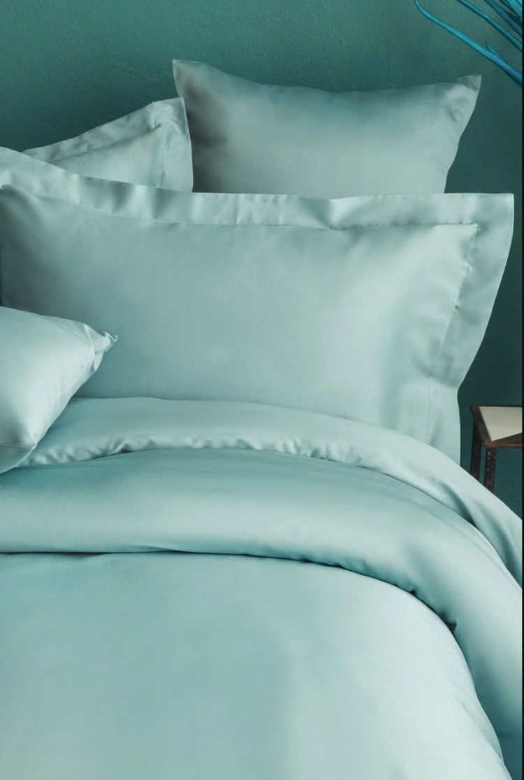 ISS-MAM-622254 Simply Mint Blue Pamuk Saten Nevresim Takımı Çift Kişilik Pamuklu