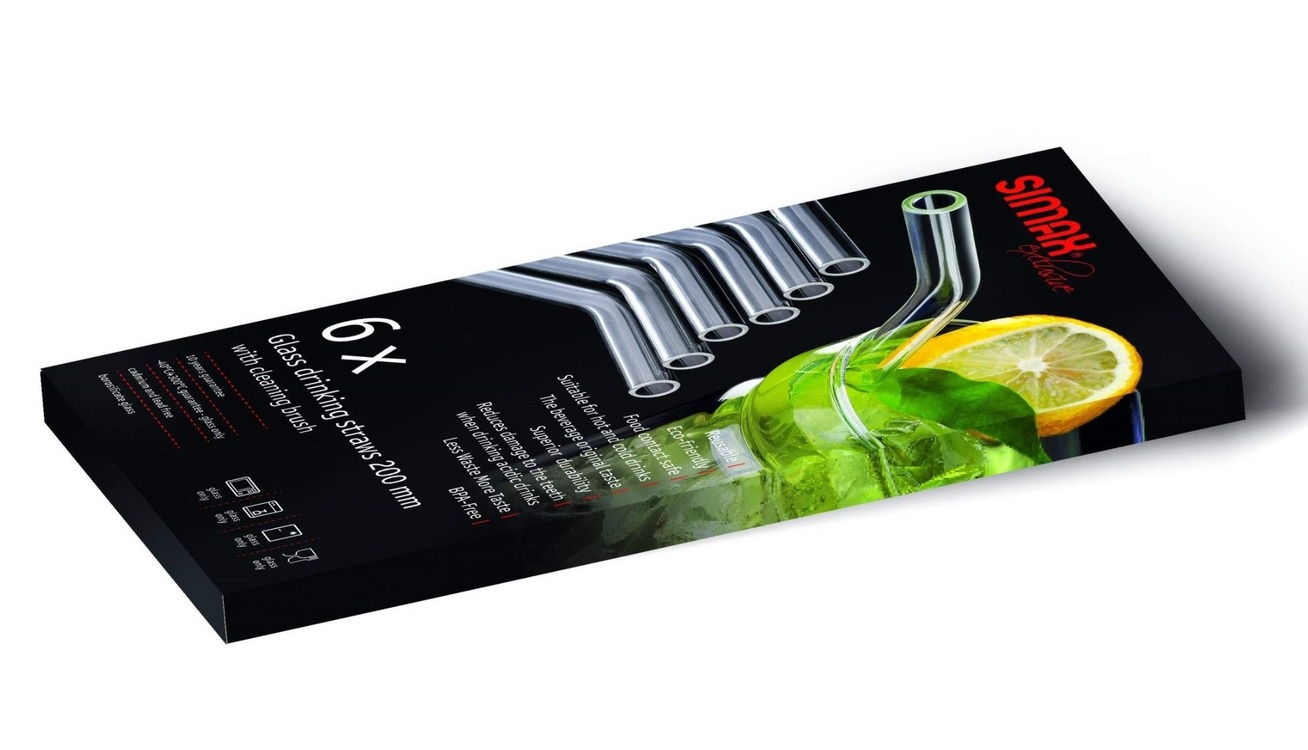 41231-6 Simax 6'lı Cam Kavisli Pipet Set 23cm Çok Şık Kullanışlı Borosilikat Dayanıklı