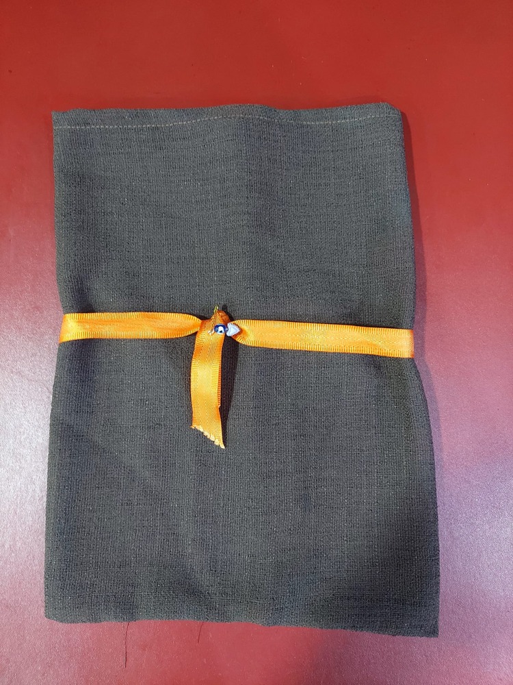 ALUQDHK Kumaş Nazar Boncuklu El Yapım Dikim Bağ Detaylı Kese Torba Kahverengi 30x22cm 1 Adet