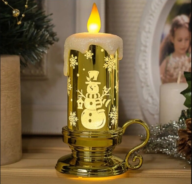 AGP-3979 Led Mum Rastgele Desen Renk Aralık 2023 Masaüstü Lamba 15cm 1 Adet