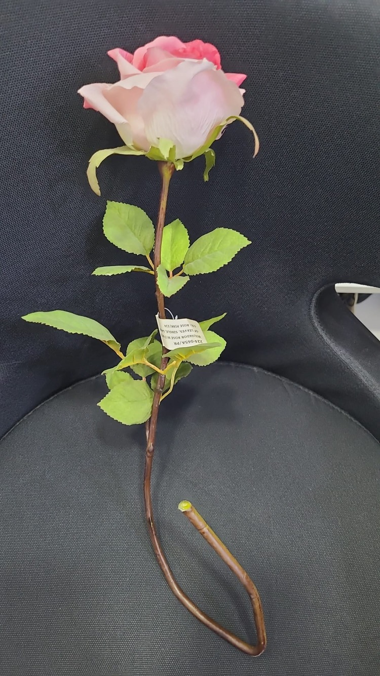 224-065A/PR Yapay Çiçek 52cm Ecquador Rose W/3 Set Of Leaves 1 Adet