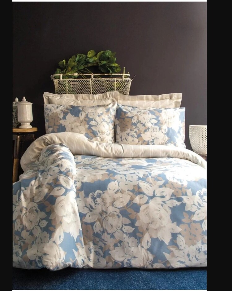 ISS-MAM-003268 İssimo Deco Rose 210TC (83 Tel) Pamuk Saten Çift Kişilik Nevresim Takım 1 Adet