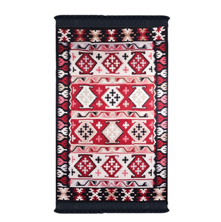 BGH8681126436915 Home Çift Taraflı Kilim Makinede Yıkanabilir Modern Desenli 80x150cm