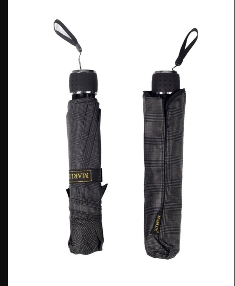 RW-023002  High Quality Umbrealla Siyah Ekose Unisex Şemsiye Manuel Katlamalı Çanta Tip Rüzgar