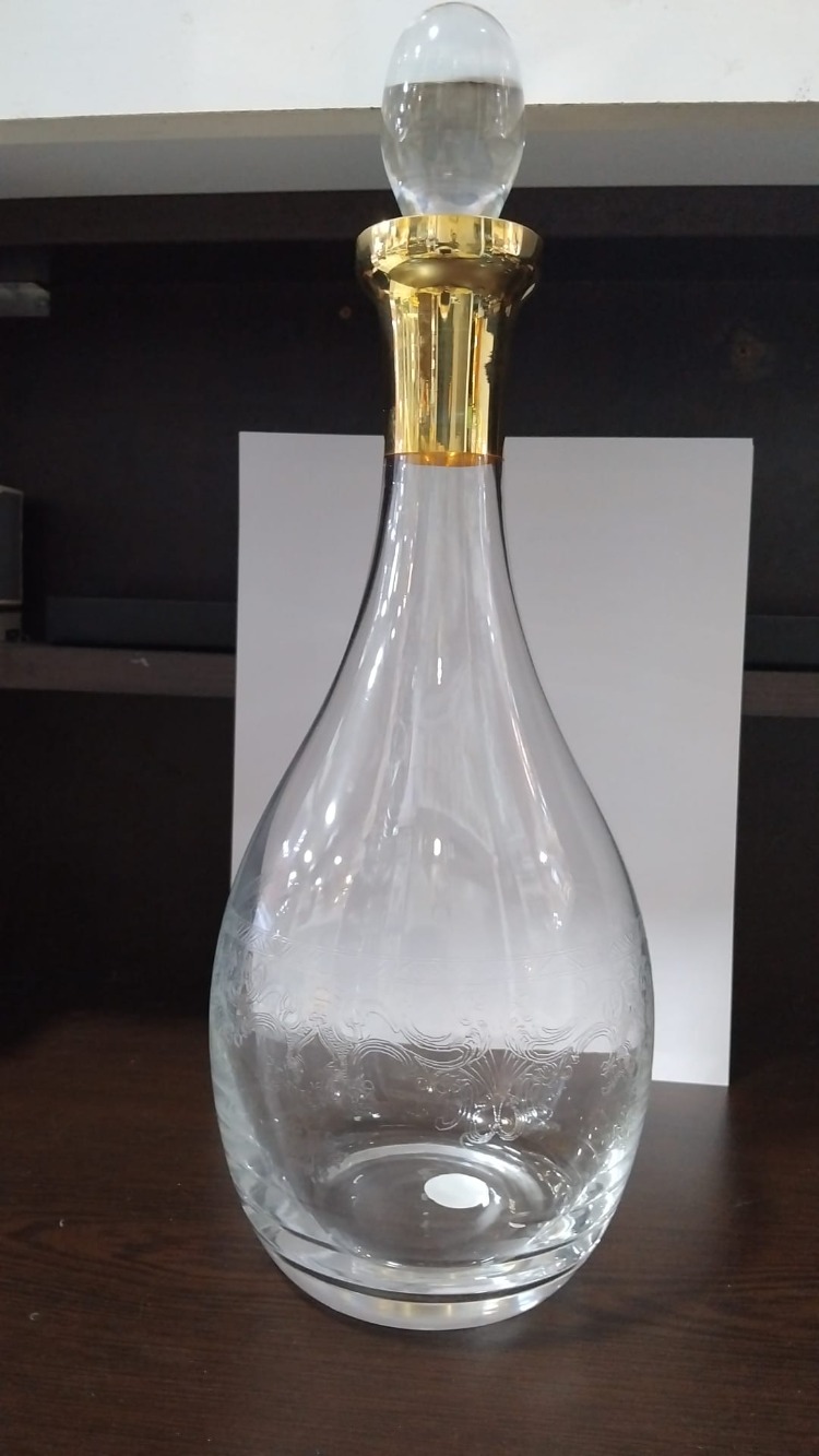 A161021042026 H.35 cm  çapı 14 cm.. şeffaf cam karaf 1 adet