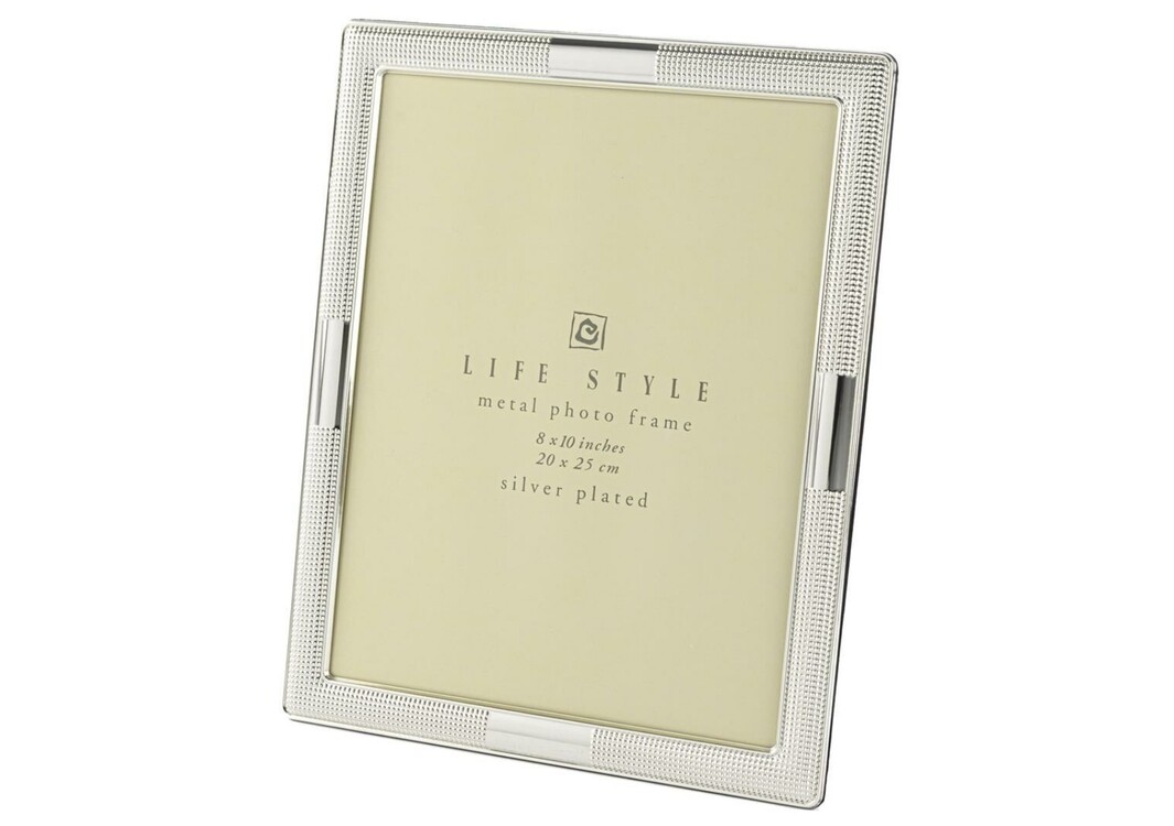 P158.391034 Gümüş Metal Çereve 20x25cm Dekoratif Hediyelik Life Style Photo 1 Adet