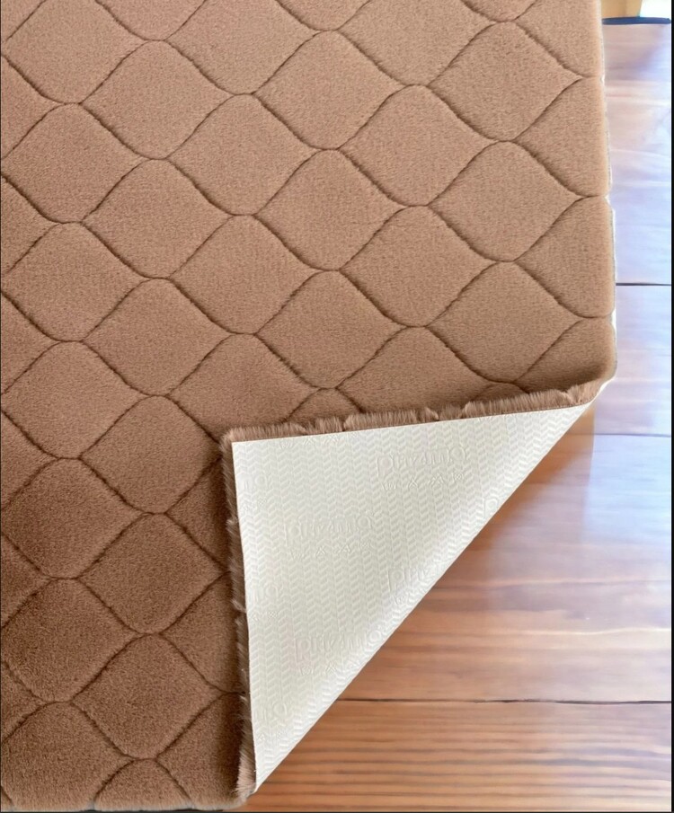 CD0014BANYO_72213 Comfort Diamond No:2 | Kahve 45 x 75 cm Banyo Halı