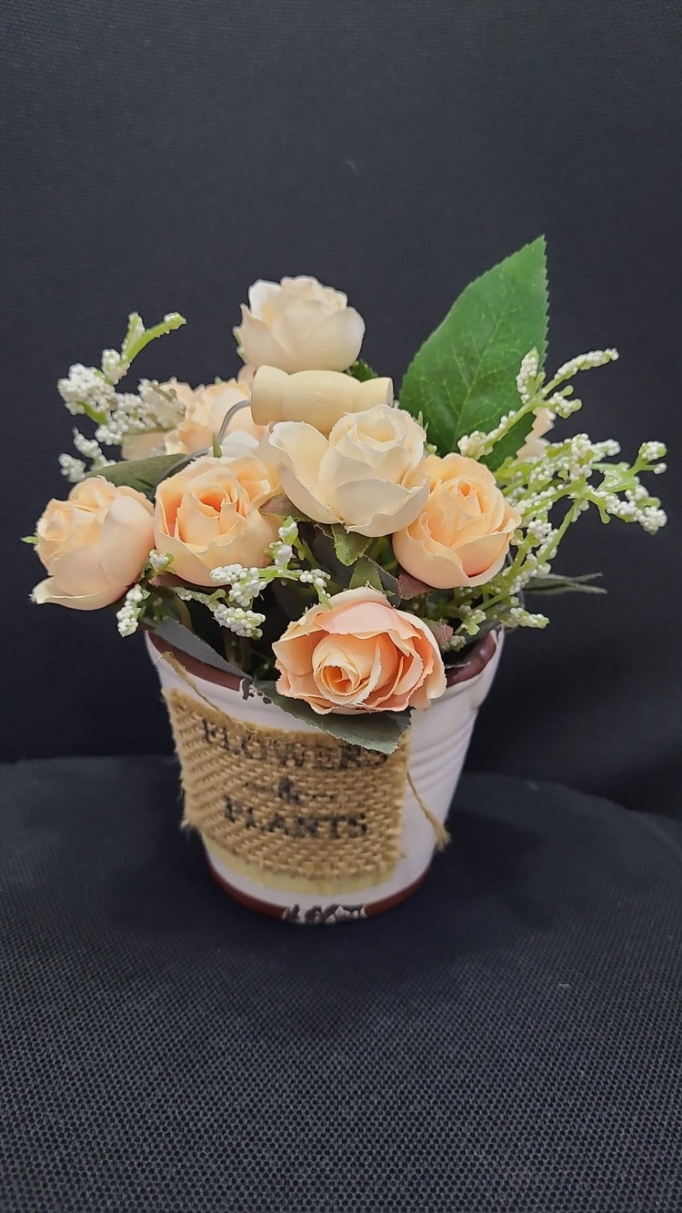 A2928960 Flowers & Plants Saksıda Yapay Çiçek El Yapım Gül Ev Dekorasyon 1 Adet