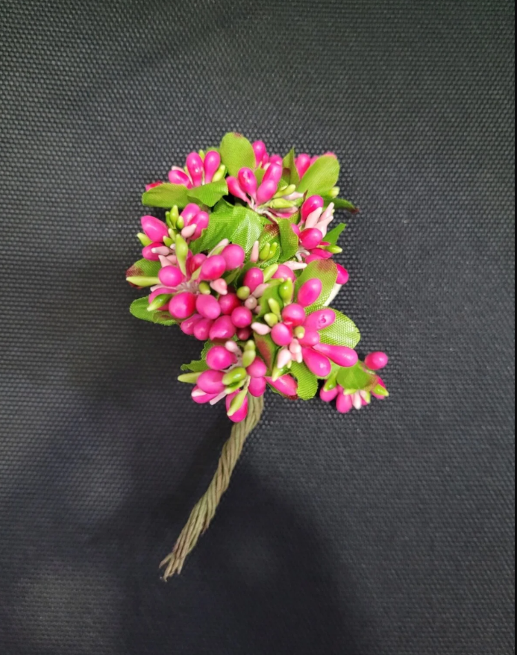 16-0023DP Onikili Mini Cipso Dk. Pink Yapay Pıtır Çiçek 14cm Dekoratif 1 Adet