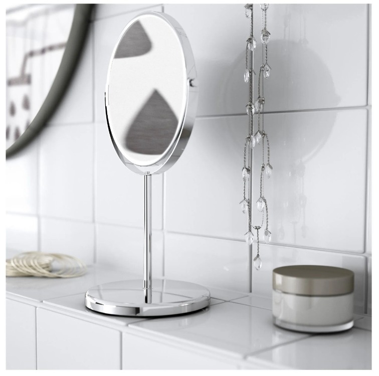 245.244.85 makyaj aynası , paslanmaz çelik, 17 cm banyo aksesuarı ürün